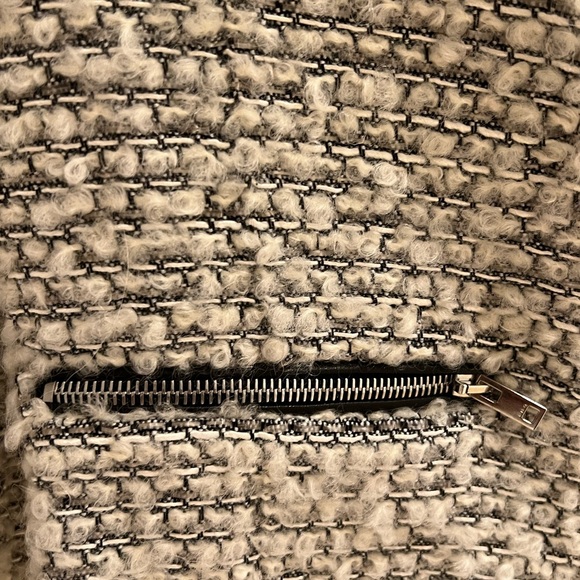 Women's Tweed Jacket - White and Black - Picture 3 of 5